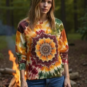 Sunflower Mandela Tie Dye Sweatshirt - Unisex